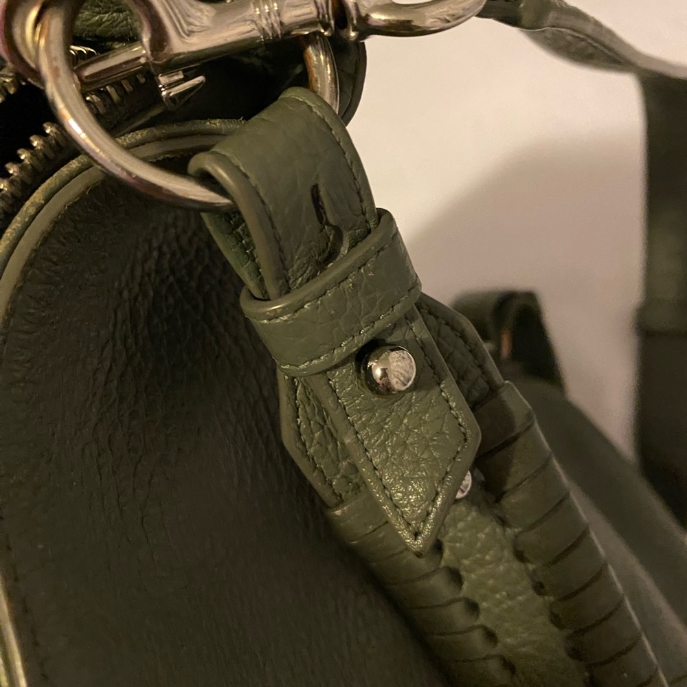 Allsaints Green Leather Medium Convertible Backpack - Picture 12 of 14